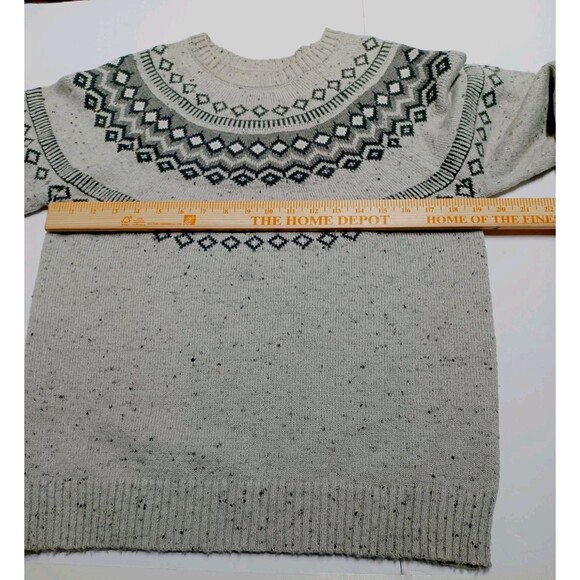 Weatherproof  Fair Isle Vintage Women's Heather Grey  Sweater Size Medium - Picture 5 of 6